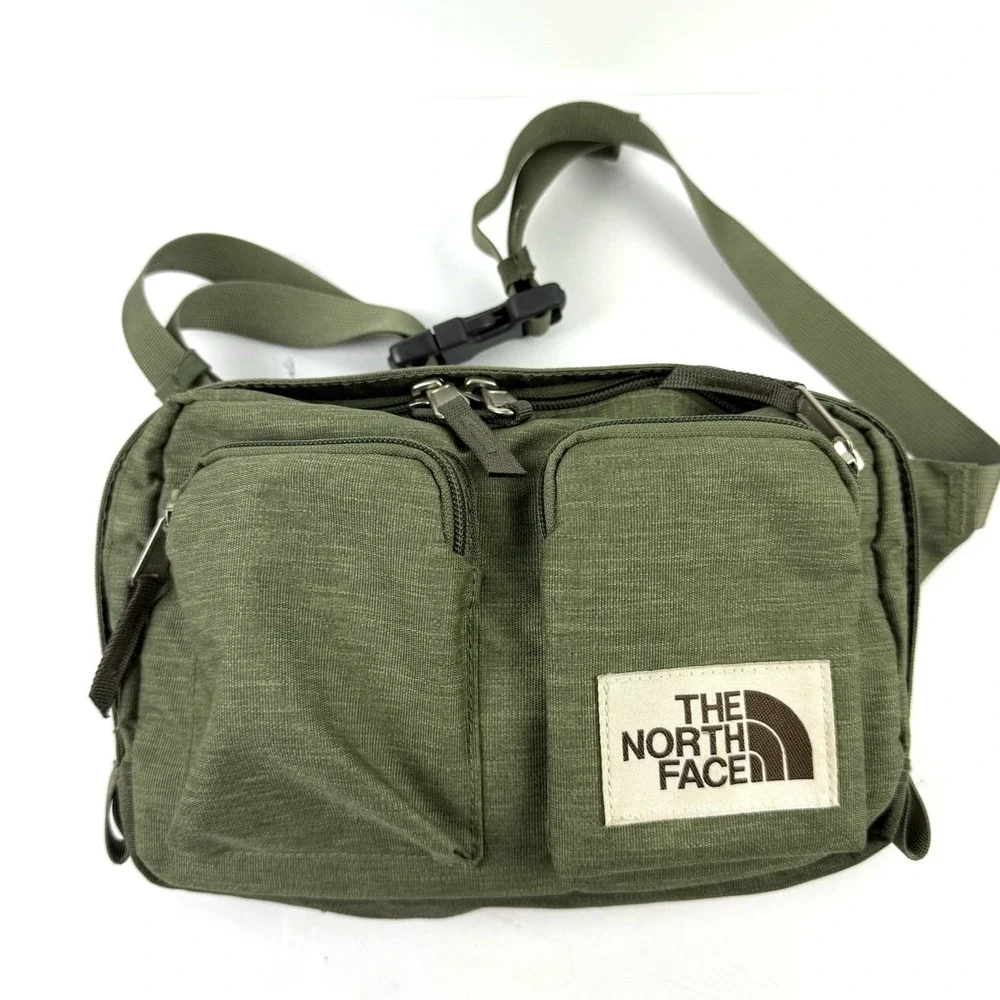 The North Face Kanga Waist Pack Green Khaki Canvas Belt Bag Travel Brand New